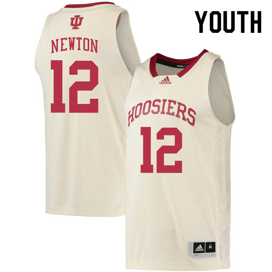 Youth #12 Jakai Newton Indiana Hoosiers College Basketball Jerseys Stitched Sale-Cream